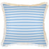Escape to Paradise Cushion Cover Coastal Fringe Hampton Stripe Pale Blue 60CM X 60CM