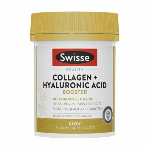 Swisse Beauty Collagen + Hyaluronic Acid Booster 80 Tablets