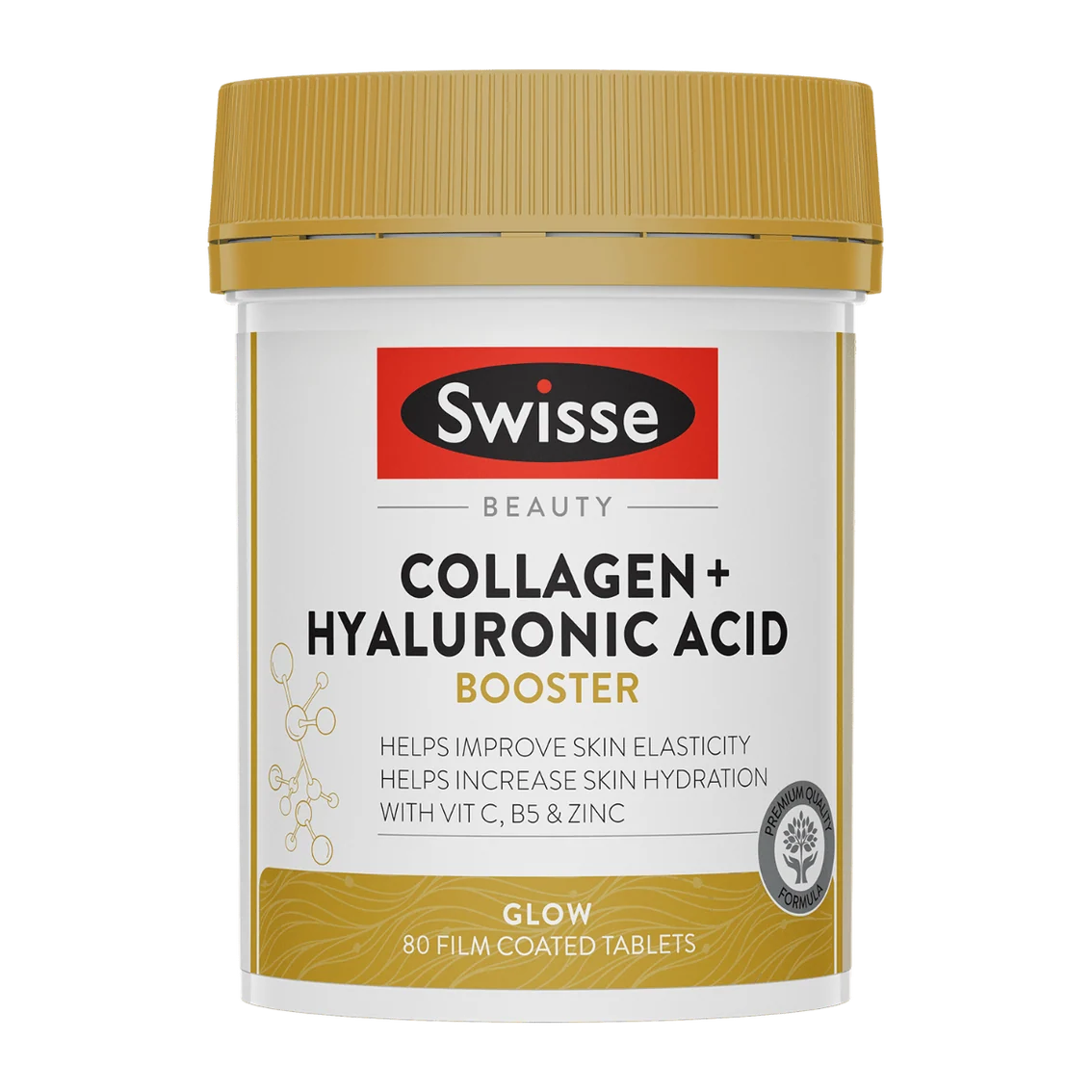 Swisse Beauty Collagen + Hyaluronic Acid Booster 80 Tablets