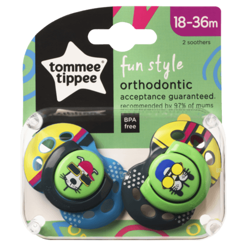 Tommee Tippee Closer to Nature Fun Style Soothers 18-36m 2 Pack