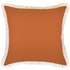 Escape to Paradise Cushion Cover Coastal Fringe Solid Burnt Orange 60CM X 60CM