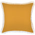 Escape to Paradise Cushion Cover Coastal Fringe Solid Yellow White 60CM X 60CM