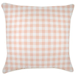 Escape to Paradise Cushion Cover With Piping Ginglam Peach 60CM X 60CM