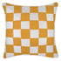 Escape to Paradise Cushion Cover With Piping Check Gold White 45CM x 45CM