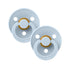 BIBS Colour Round Natural Rubber Pacifier Baby Blue S1