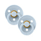 BIBS Colour Round Natural Rubber Pacifier Baby Blue S1