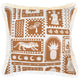 Escape to Paradise Cushion Cover Coastal Fringe NaXos Rust 45CM X 45CM