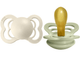 BIBS Supreme Silicone Symmetrical Pacifier 2 Pack Ivory Sage Size 1