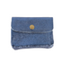 Maison Fanli Coin Purse Metallic Blue Jeans