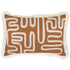 Escape to Paradise Cushion Cover Coastal Fringe Maze Rust 35CM X 50CM