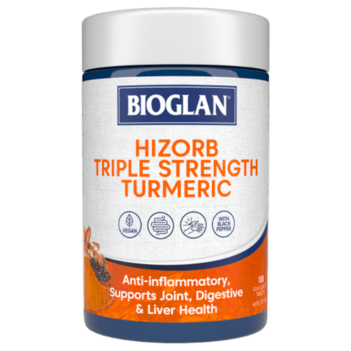 Bioglan Hi-Zorb Triple Strength Tumeric 100 Tablets