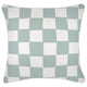 Escape to Paradise Cushion Cover With Piping Check Seafoam 45CM x 45CM