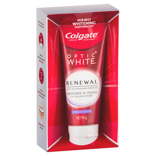 Colgate Optic White Renewal Vibrant Clean Whitening Toothpaste 85g