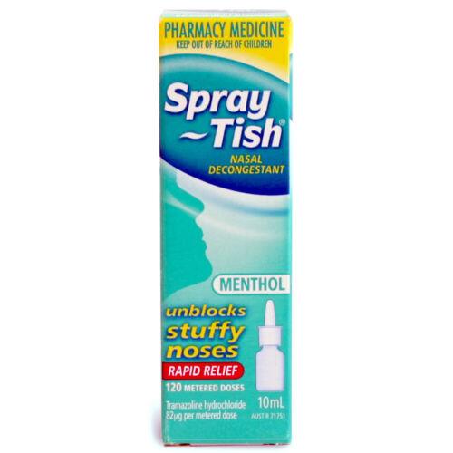 Spray Tish Menthol Metered Dose Nasal Mist 10mL