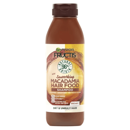 Garnier Fructis Hair Food Smoothing Macadamia Shampoo For Unruly Hair 350ml