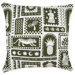 Escape to Paradise Cushion Cover With Piping Naxos Eucalyptus 60CM X 60CM