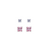 Rossan Duo Pack Square Cz Stud Fe4734