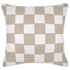 Escape to Paradise Cushion Cover With Piping Check Beige 45CM X 45CM