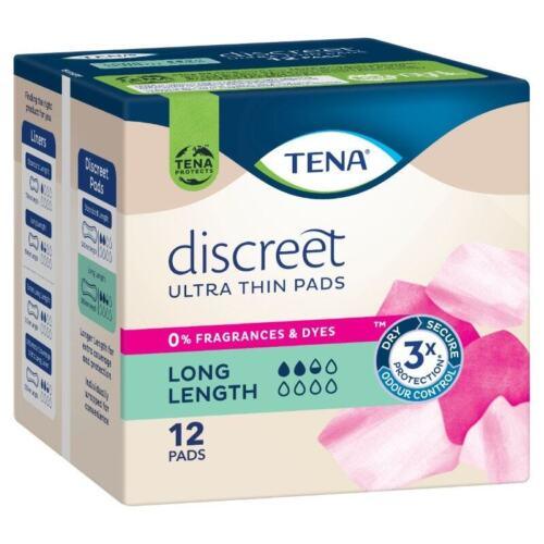 Tena Pad Discreet UltraThin Long Length 12 Pack