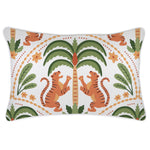Escape to Paradise Cushion Cover With Piping Tiger Tree White 35Cm x 50CM
