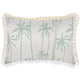 Escape to Paradise Cushion Cover Coastal Fringe Tall Palms Mint 35CM X 50CM