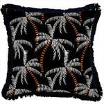 Escape to Paradise Cushion Cover Coastal Fringe Black Tavarua 45CM X 45CM