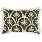 Escape to Paradise Cushion Cover Coastal Fringe Corfu Euclayptus 35CM x 50CM