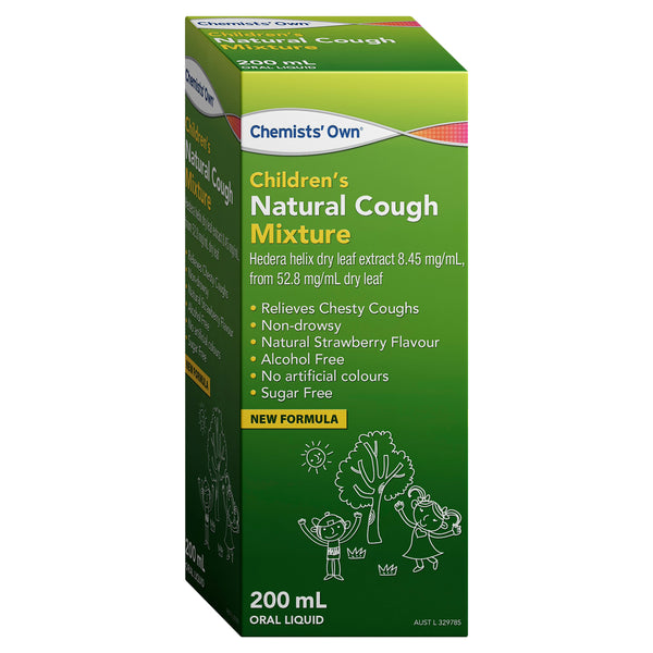 Chemists Own Children's Natural Cough Mixture Strawberry 200mL