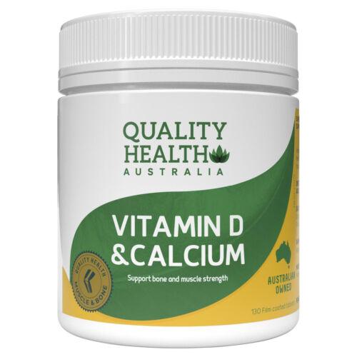 Quality Health Vitamin D & Calcium 130 Tablets