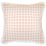 Escape to Paradise Cushion Cover Coastal Fringe Ginglam Peach 60CM X 60CM
