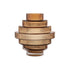 Escape to Paradise Ribbed Layered Wide Glass Vase Medium Amber