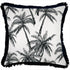 Escape to Paradise Cushion Cover Coastal Fringe Black Castaway 45CM x 45CM