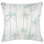 Escape to Paradise Cushion Cover With Piping Tall Palms Mint 45CM X 45CM