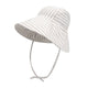 Essence Kids Striped Sun Hat with Wide Brim and Adjustable Chin Strap