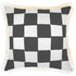 Escape to Paradise Cushion Cover Coastal Fringe Check Charcoal 45CM X 45CM
