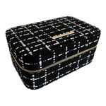 Escape to Paradise Large Tweed Jewellery Box Black 18 x 11 x 8 CM
