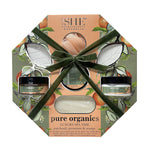 Om She Pure Organics Pamper Pack with Patchouli Geranium and Orange 3 Piece Set