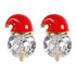 Wicked Sista Crystal Santa Stud Earrings Gold