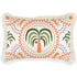 Escape to Paradise Cushion Cover Coastal Fringe Palm Mosaic White 35CM x 50CM