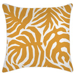Escape to Paradise Cushion Cover With Piping Casa Palms Gold White 60CM X 60CM