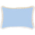 Escape to Paradise Cushion Cover Coastal Fringe Solid Blue White 35CM X 50CM