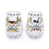 Enchanted Garden Floral Glass Tumblers Set of 2 520mL