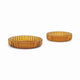 Designworks Collective Amber Glass Nesting Rim Bowls Set of 2