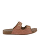Homyped Twin Narrow Fit Leather Sandals in Mushroom Size 9