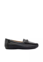 Hush Puppies Laura Loafers in Black Croc Embossed Leather Size 9