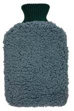 3p Plush Hot Water Bottle Cover Steel Blue For 2l Bottle
