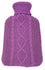 3p Knitted Hot Water Bottle Cover In Fuschia For 2L Bottle
