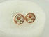 Rose Gold Floral Pattern Stud Earrings 12MM