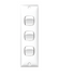 HPM Architrave Switch 3 Gang 10A White