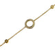 Sunshine Silver Open Circle CZ Gold Bracelet 12mm